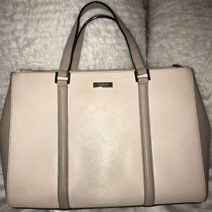 Two-tone Kate Spade leather tote